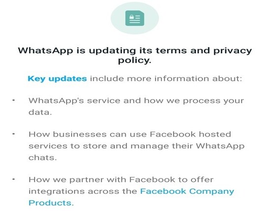 WhatsApp-Facebook Policy